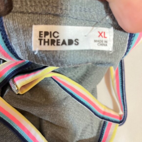 Epic Threads Womens Ribbed Knitted Tank Top With Multicolor Straps Pewter Heath - Picture 5 of 6